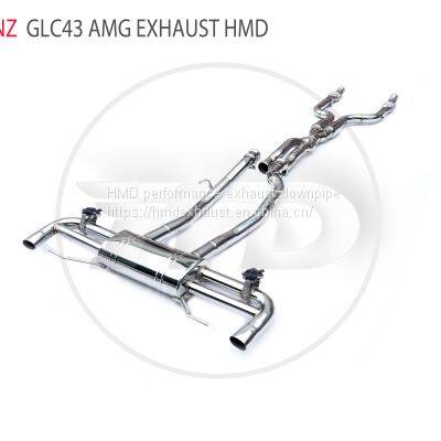 Stainless Steel Exhaust Pipe With Manifold Full Set for Benz GLC43 AMG Auto Modification Electronic Valve whatsapp008618023549615