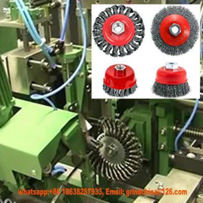 Making Machine of Cup and Flat Wire Wheels Brush,Twist Knotted Wire Wheel Cup Brush manufacturing machine