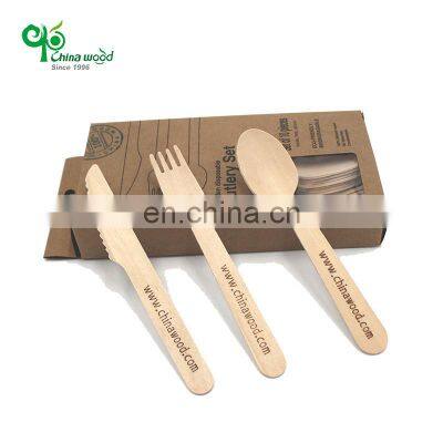 Yada Reasonable Price Supplies 140mm Wood Cutlery Sets Of Spoons Disposable Wooden Set