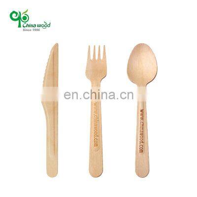 Yada wholesale supplies wood cutlery personalized wooden engraved disposable cutlery spoon and fork