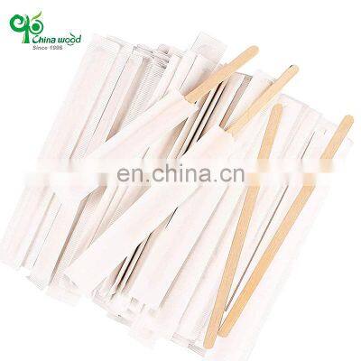 Yada Non-Plastic Eco-Friendly Wood Stirring Stick Disposable Drink Stirrer 5'' 5.5'' 7''Inch Wooden Round-End Sip Stir Stick