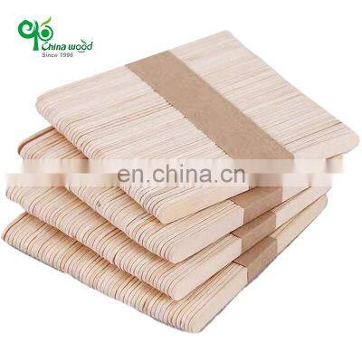 Yada Natural Eco Friendly Disposable Food Grade 114mm Wooden Ice Cream Stick Craft Custom Popsicle Sticks