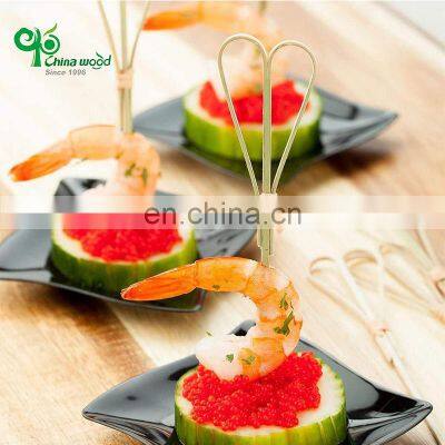 Yada Custom Wholesale Shaped Bamboo Disposable bamboo skewer Cocktail Decorative Fruit Picks