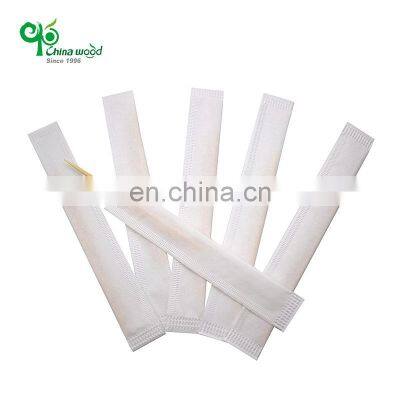 Natural Custom Label Individually Paper Wrapped Color Factory Wholesale Packing Bamboo Toothpick