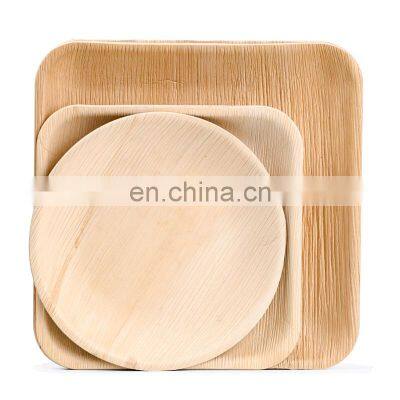 Party/restaurant/home/romantic Disposable Areca Palm Leaf Wooden Plate