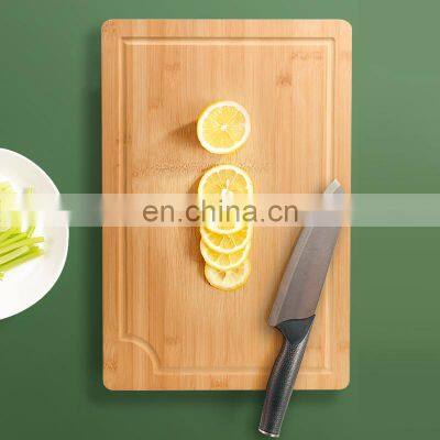 Factory Custom Large Size Private Label Logo Cutting Board Kitchen Rectangle Natural Multi-function Food Bamboo Cutting Board