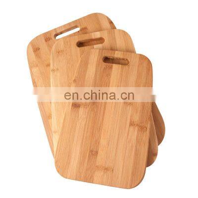 Home Kitchen Rectangle Bamboo Cut Board Set Organic Chopping Cutting Board Set
