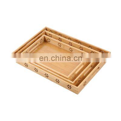 Eco Friendly Bamboo Platter Tray Premium Bamboo With Handles Serving Tray