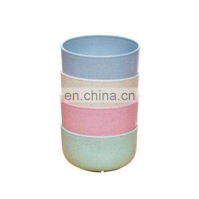 Biodegradable Eco-friendly 16oz Plastic Bowl Cereal Set fiber Food Rice 12cm Cutlery Dinner fiber Salad Wheat Straw Bowl