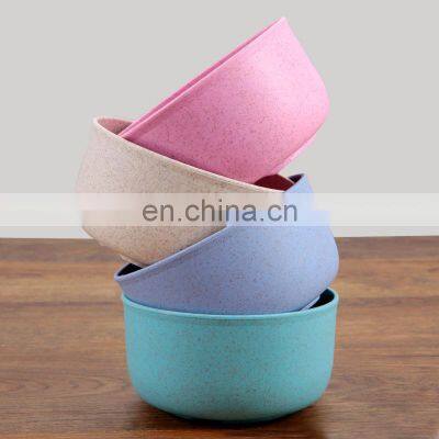 Biodegradable Cereal 4 pcs 16oz Plastic Bowl Set fiber Food Rice 12cm Cutlery eco-friendly Dinnerfiber Salad Wheat Straw Bowl