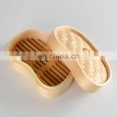 Amazon Hot Selling Dumpling Bamboo Steamer Tasty Bao Buns Bamboo Pot Reusable Food Basket Cookware