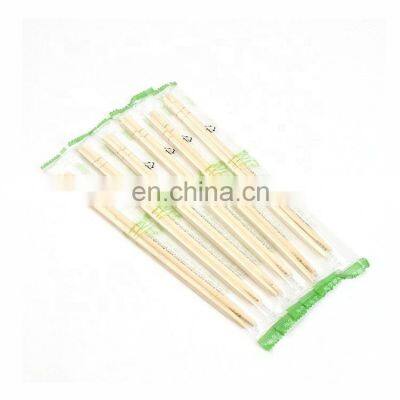 Custom Printed Disposable Bamboo Round Chopsticks with OPP Plastic Wrapper