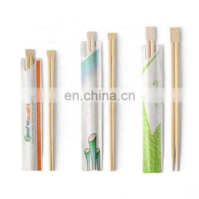 Wholesale Bamboo Disposable Twins Sushi Chopsticks with Open Paper Sleeve