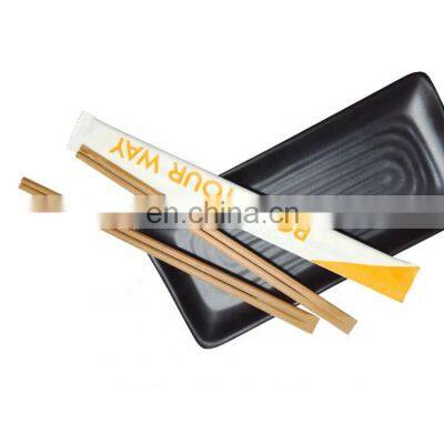 Disposable Dark Brown Color Carbonized Bamboo Chopsticks Tensoge Sticks with Personal Paper Sleeve