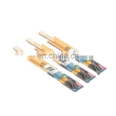 Bamboo Twins Chopsticks with Customized Open Paper Sleeve for the USA Market