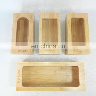 Sandwich Bag Organizer Multi Function Bamboo Ziplock Bag Storage Organizer For Drawer