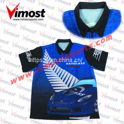 Sublimated Motor Racing Shirt Customized Leisure Wear.