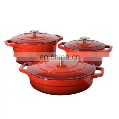Factory Hot Sale Colorful Non Stick Kitchenware Enamel Cast Iron Cookware Set