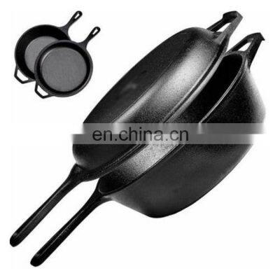 Cast Iron 2 in 1 Combo Cooker cast iron frying pan