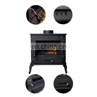 Modern Home Heating Stove European-Style Cast Iron Fireplace Embedded Wood-Burning Real Fire Heating Fireplace