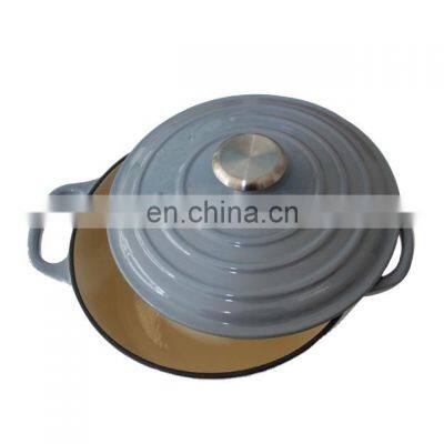 Eco-Friendly high quality enamel pink cast iron cookware