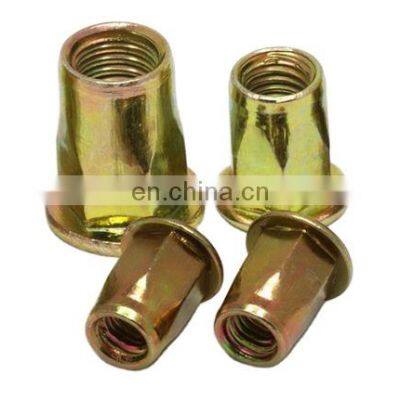 Full Hexagonal closed end flat head hexagonal brass Rivet Nut