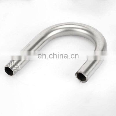 Bending machining oem alumnium 19mm-102mm 180 degree stainless steel 304 u bend pipe welding elbow connector barb