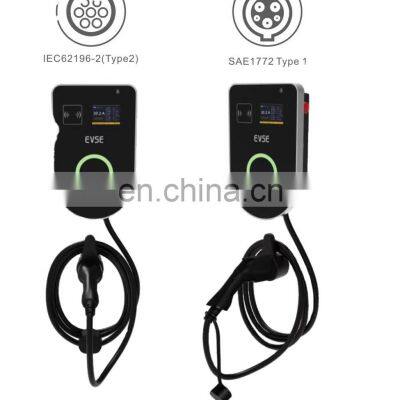 EVSE HOME EV WALLBOX Electric Car Charger Type2 IEC62196-2 Type 1 SAE J1772 EV Charger