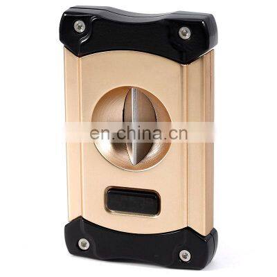 Cigar cutter custom logo with punch portable cigar v cutter knife