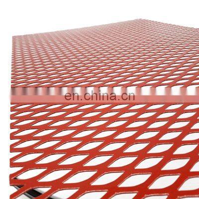 Aluminum curtain wall cladding expanded metal wire mesh