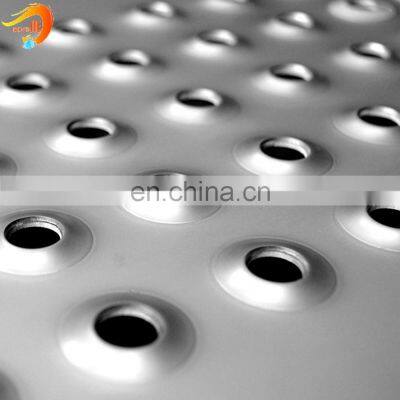 Safety stainless steel raised round hole perforated metal walkway