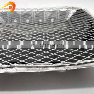 Stainless Steel Barbecue Mesh Round BBQ Grill Mesh Outdoor Charcoal BBQ Grill Other Accessories Silver
