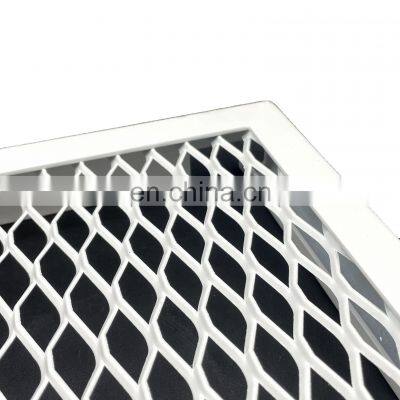 Expanded metal mesh with rhombic holes of iron and stainless steel for fence