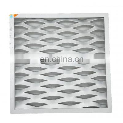 Aluminum Suspended Ceiling Expanded Metal Mesh Decorative 3d Wall Panel Aluminum Rhombus Coated Perforated Panel