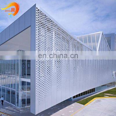 Wall decorative perforated aluminum sheet metal wall facades