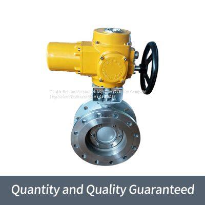 Bernard stainless steel electric flanged butterfly valve DN65 hard seal valve assembly