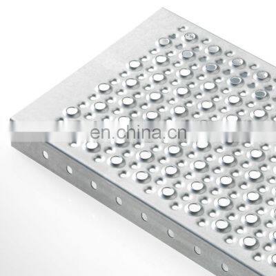 Platform walkway non-slip galvanized raised punching plate