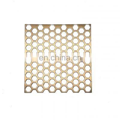 Long Life Service Hexagonal Hole Decorative Perforated Metal Mesh Sheet