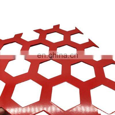 Hexagonal Hole Decorative Aluminum Perforated Metal Mesh Sheet Cladding Mesh
