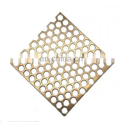 Stainless steel perforated metal honeycomb grill mesh