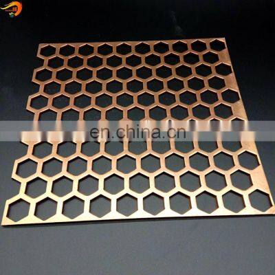 Brass Perforated Panel Metal Screen for Restaurant Decorative Room Divider