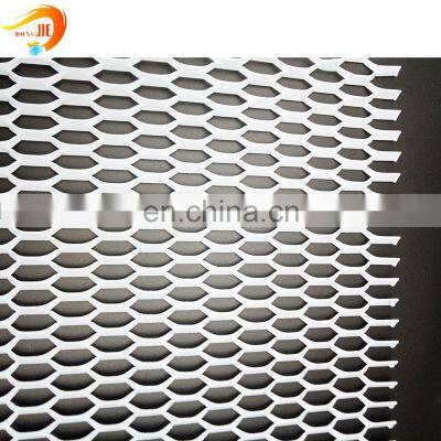 Metallic furniture White powder coated aluminum expanded metal