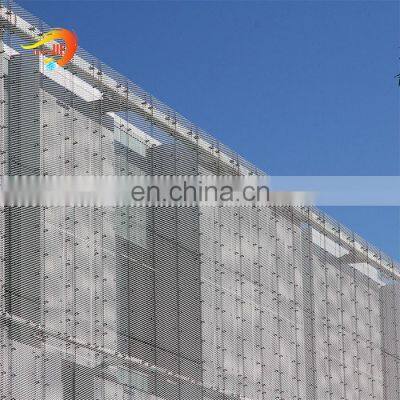 Building covering decorative expanded mesh curtain wall network