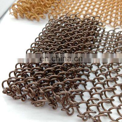 Decorative Metal Coil Door Curtain Drapery Mesh Chain Link Curtain