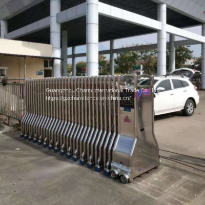Fully automatic door 10 meters electric retractable door track ditching suitable for units and schools