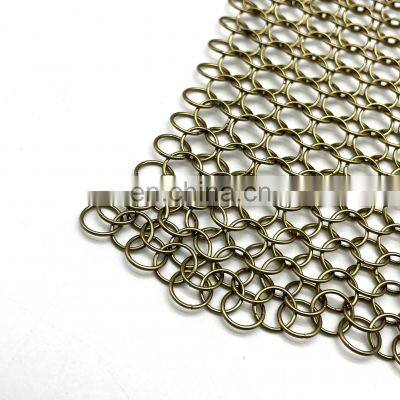 powder coated bronze color chainmail curtain ring mesh