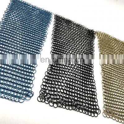 Stainless Steel Chainmail Scrubber / Cast Iron Cleaner / Ring screen mesh