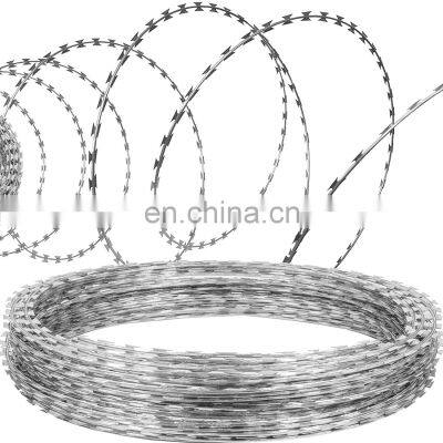 Factory Price Barbed Wire Fence Flat Wrap Razor Wire For Protecting
