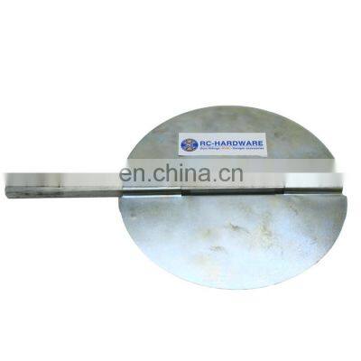 3/8" Square Hole Galvanized Steel Damper Blade Disc for Heavy Duty Take-off
