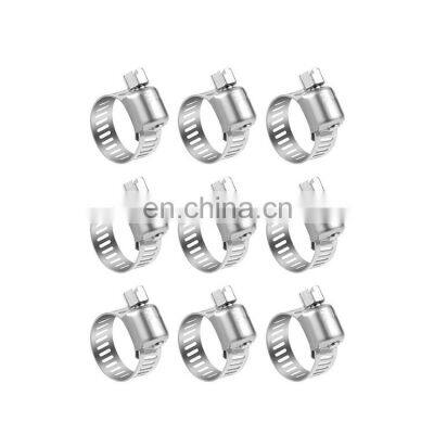 Hose clamps 304 stainless steel worm clamp hot sale factory price for plumbing fuel line band clamp